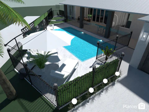 'Ngungun Oasis' Pool Area Final Designs - Coastal Contemporary Pool & Patio