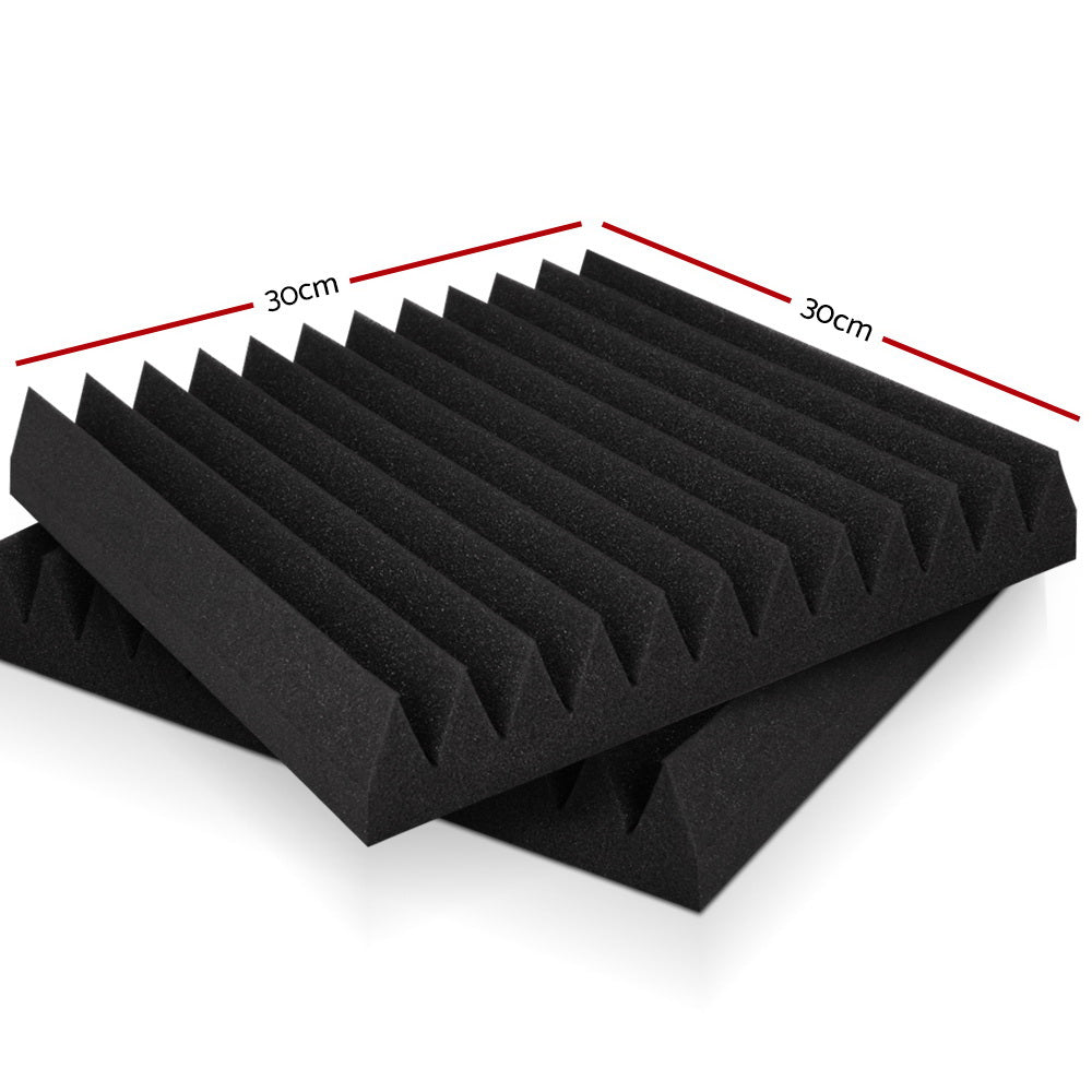 Alpha 20pcs Acoustic Foam Panels Tiles Studio Sound Absorbtion Wedge 30X30CM - Delldesign Living - Audio & Video > Acoustic Foam - 