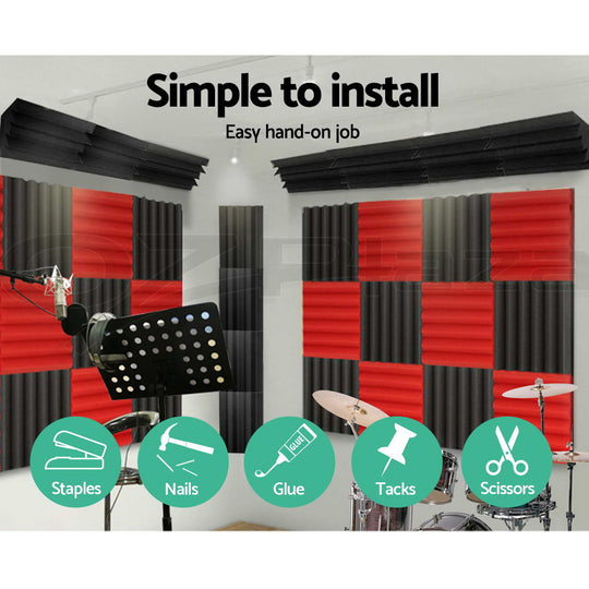 Alpha 20pcs Studio Acoustic Foam Corner Bass Trap Sound Absorption Treatment - Delldesign Living - Audio & Video > Acoustic Foam - 