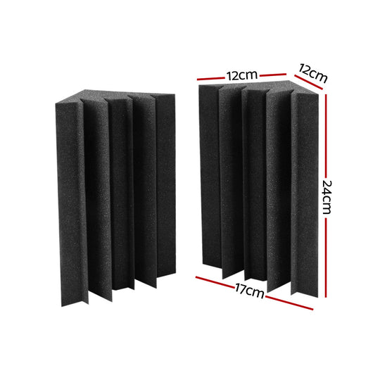 Alpha 40pcs Studio Acoustic Foam Corner Bass Trap Sound Absorption Treatment - Delldesign Living - Audio & Video > Acoustic Foam - 