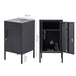 ArtissIn Metal Locker Storage Shelf Filing Cabinet Cupboard Bedside Table Black - Delldesign Living - Furniture > Bedroom - free-shipping