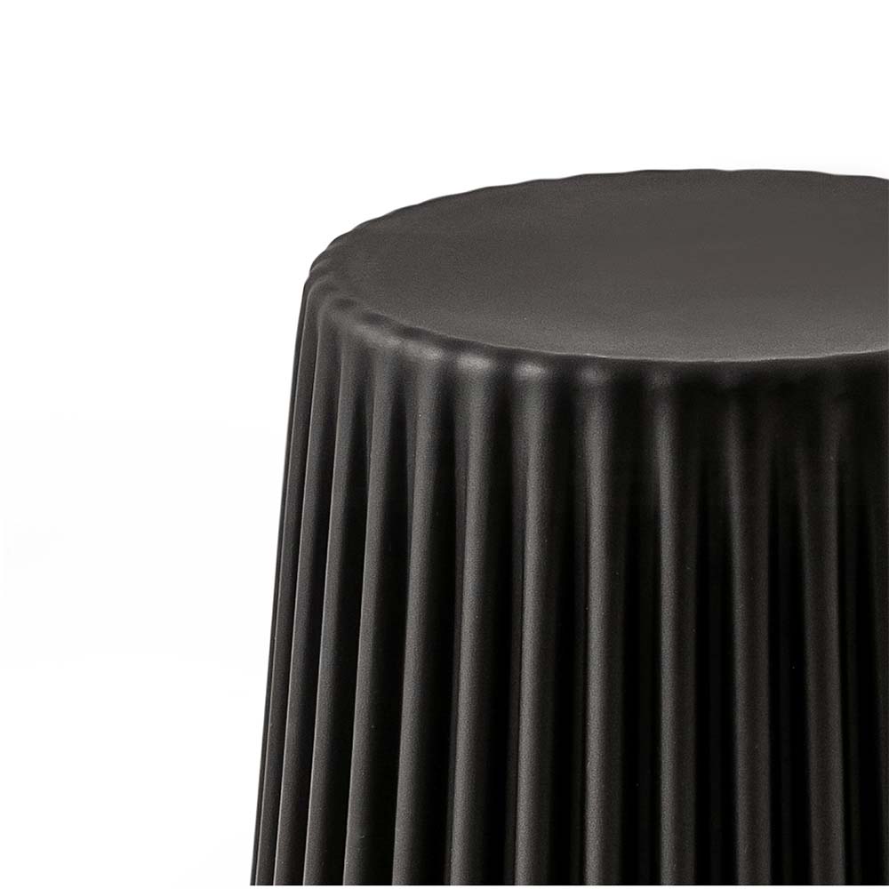 ArtissIn Set of 2 Cupcake Stool Plastic Stacking Stools Chair Outdoor Indoor Black - Delldesign Living - Furniture > Bar Stools & Chairs - free-shipping