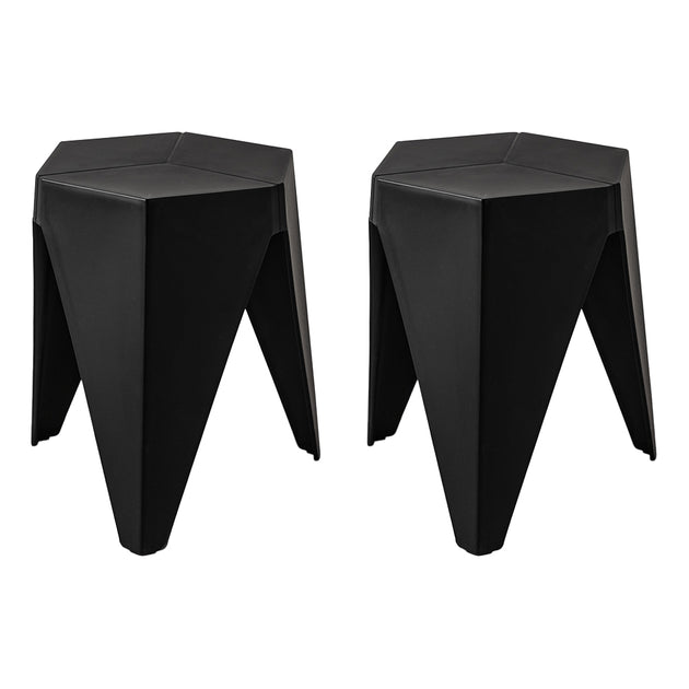 ArtissIn Set of 2 Puzzle Stool Plastic Stacking Stools Chair Outdoor Indoor Kitchen Dining - Delldesign Living - Furniture > Bar Stools & Chairs - free-shipping