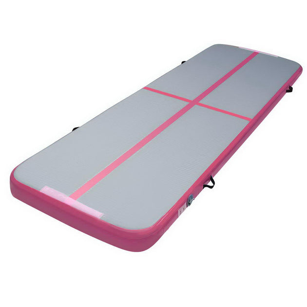 Everfit 3m x 1m Air Track Mat Gymnastic Tumbling Pink and Grey - Delldesign Living - Sports & Fitness > Fitness Accessories - free-shipping
