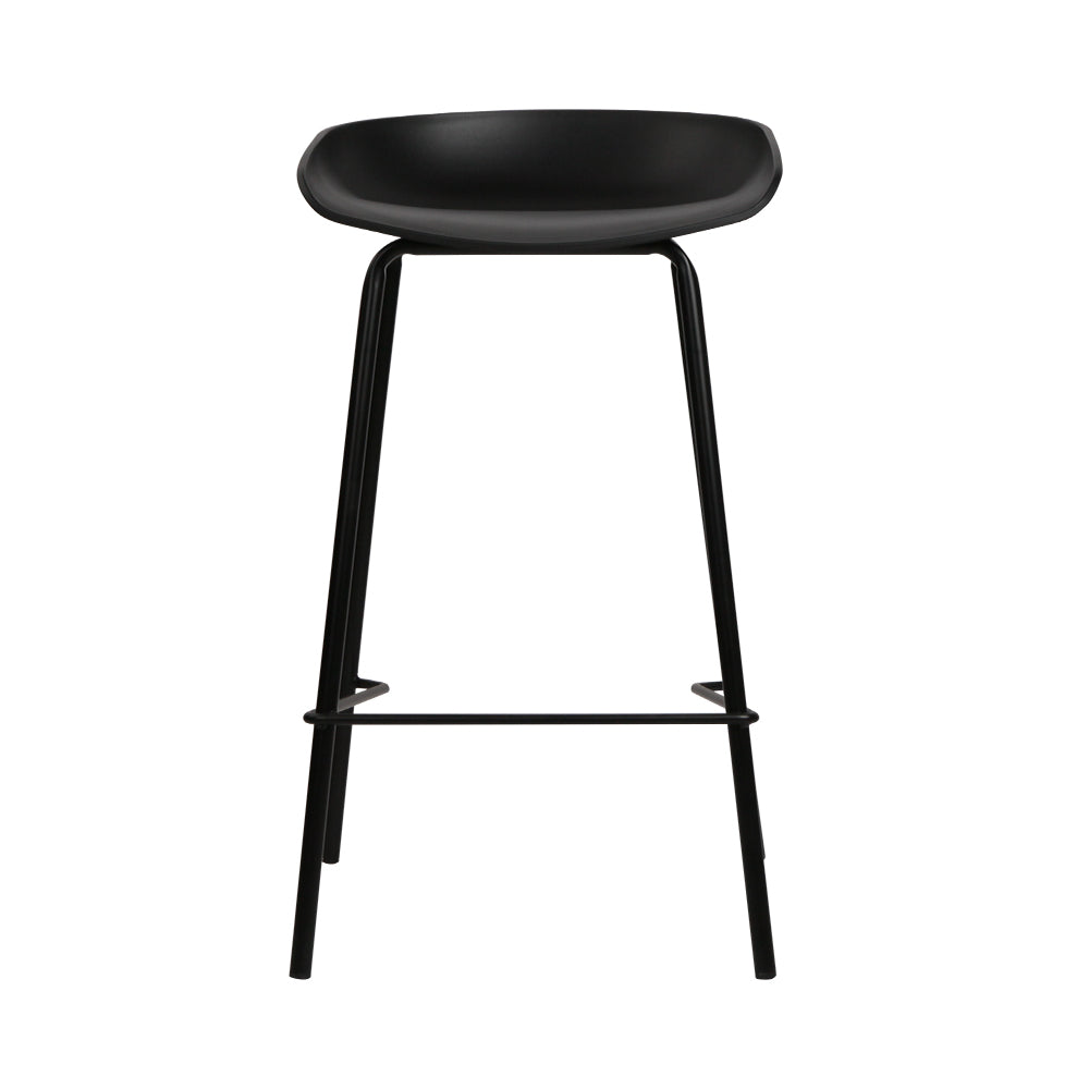 Artiss Set of 2 Metal Bar Stools - Black - Delldesign Living - Furniture > Bar Stools & Chairs - free-shipping