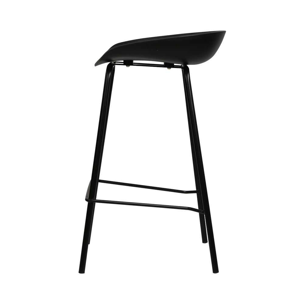 Artiss Set of 2 Metal Bar Stools - Black - Delldesign Living - Furniture > Bar Stools & Chairs - free-shipping