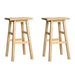 Artiss Set of 2 Beech Wood Bar Stools - Natural - Delldesign Living - Furniture > Bar Stools & Chairs - free-shipping