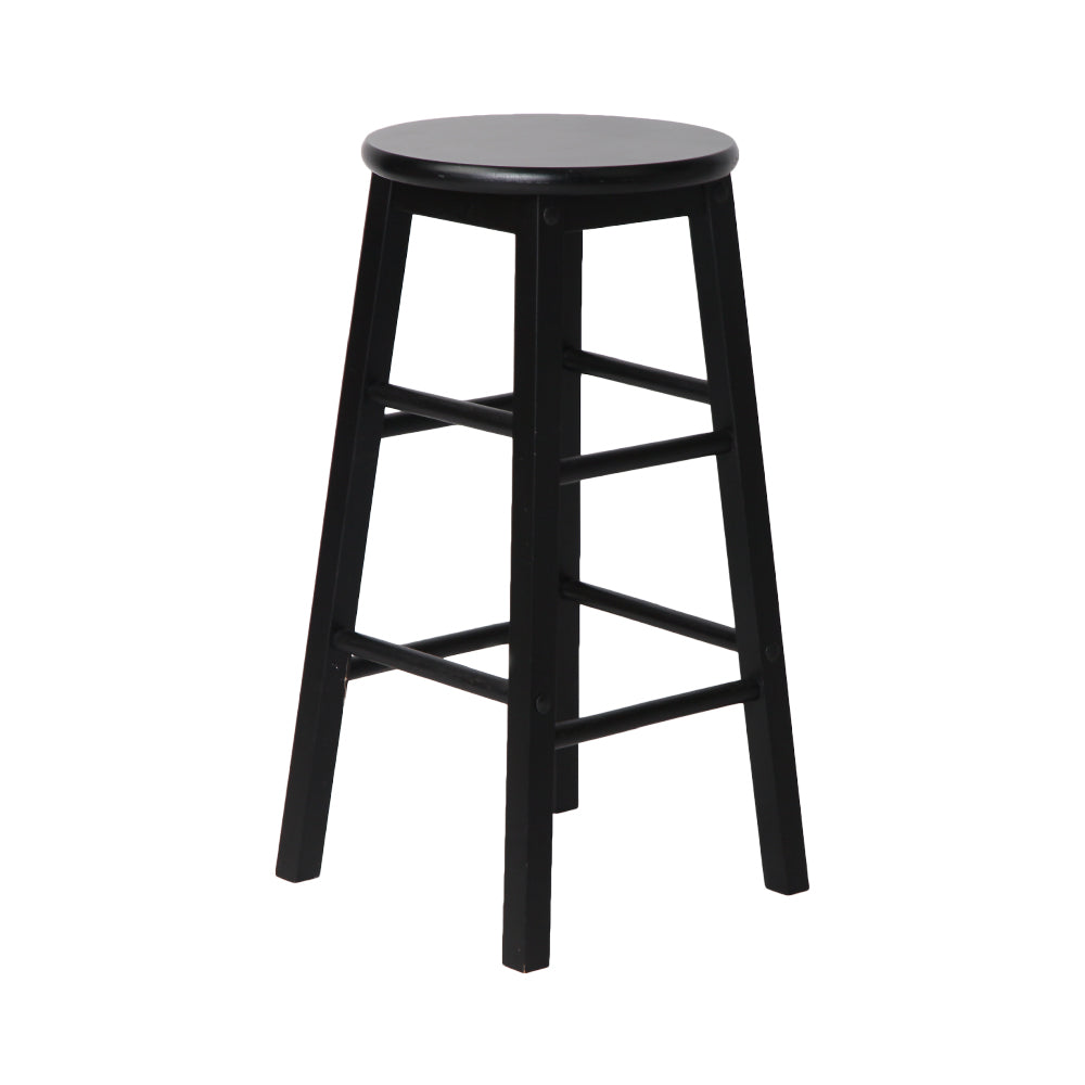 Artiss Set of 2 Beech Wood Backless Bar Stools - Black - Delldesign Living - Furniture > Bar Stools & Chairs - free-shipping