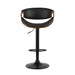 Artiss Bar Stools Swivel Chair Kitchen Gas Lift Wooden Bar Stool Leather Black - Delldesign Living - Furniture > Bar Stools & Chairs - free-shipping