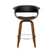 Artiss Swivel PU Leather Bar Stool - Wood and Black - Delldesign Living - Furniture > Bar Stools & Chairs - free-shipping