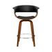 Artiss Swivel PU Leather Bar Stool - Wood and Black - Delldesign Living - Furniture > Bar Stools & Chairs - free-shipping