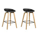 Artiss Set of 2 Wooden Square Footrest Bar Stools - Black - Delldesign Living - Furniture > Bar Stools & Chairs - free-shipping