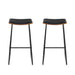 Artiss Set of 2 Backless PU Leather Bar Stools - Black and Wood - Delldesign Living - Furniture > Bar Stools & Chairs - free-shipping