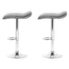 Artiss Set of 2 Fabric Bar Stools Swivel Bar Stools- Grey Chrome - Delldesign Living - Furniture > Bar Stools & Chairs - free-shipping