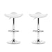 Artiss Set of 2 Gas Lift Bar Stools PU Leather - White and Chrome - Delldesign Living - Furniture > Bar Stools & Chairs - free-shipping, hamptons