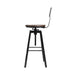 Artiss Rustic Industrial Style Metal Bar Stool - Black and Wood - Delldesign Living - Furniture > Bar Stools & Chairs - free-shipping