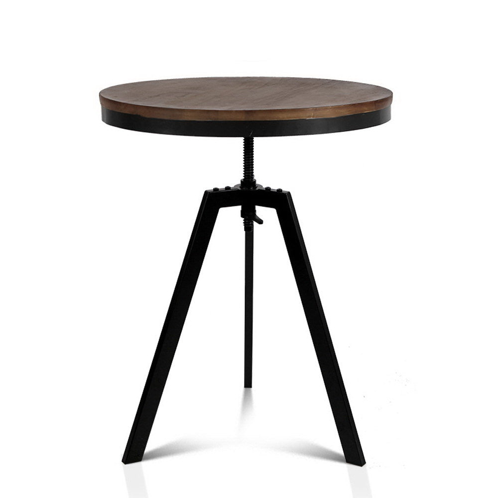 Artiss Elm Wood Round Dining Table - Dark Brown - Delldesign Living - Furniture > Bar Stools & Chairs - free-shipping