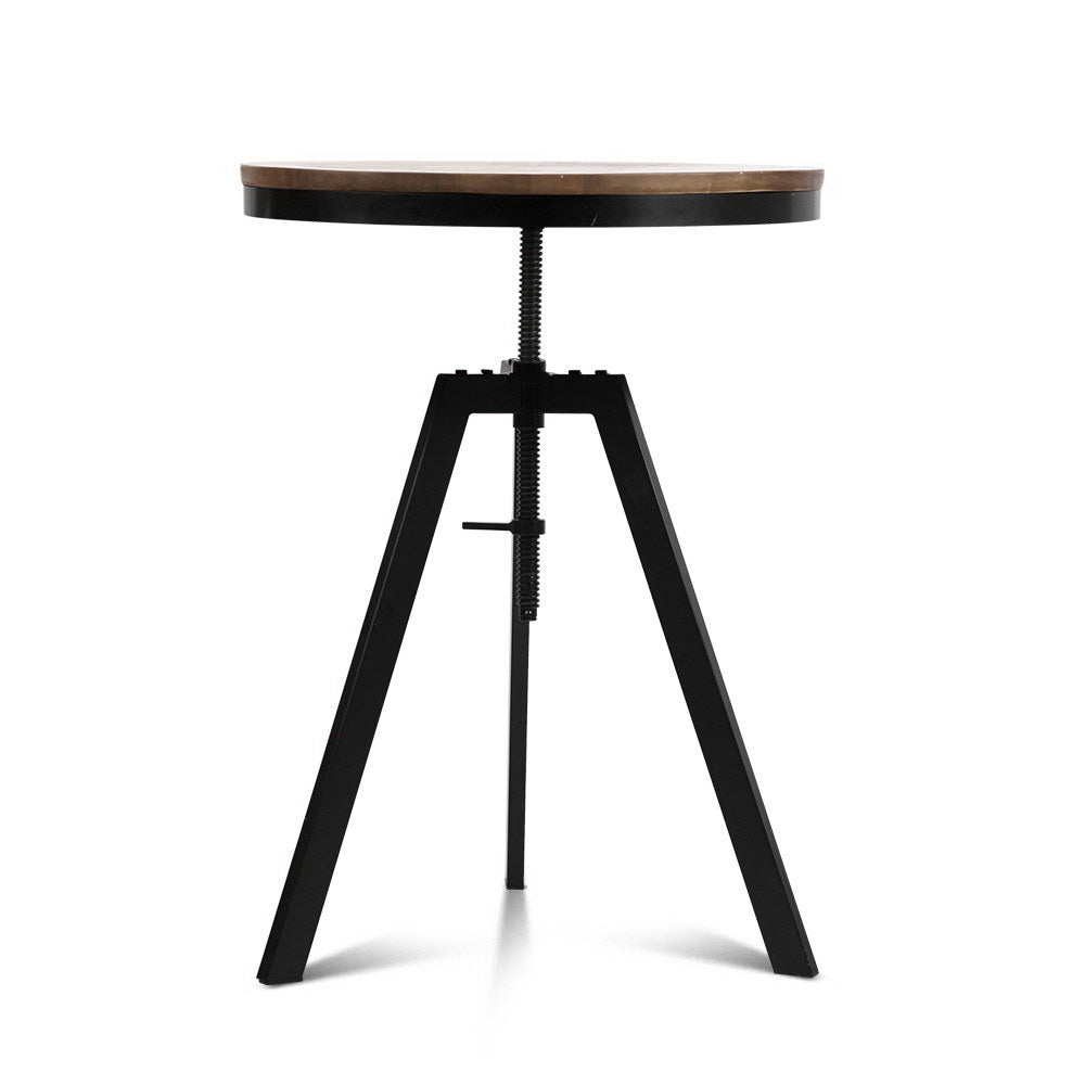 Artiss Elm Wood Round Dining Table - Dark Brown - Delldesign Living - Furniture > Bar Stools & Chairs - free-shipping