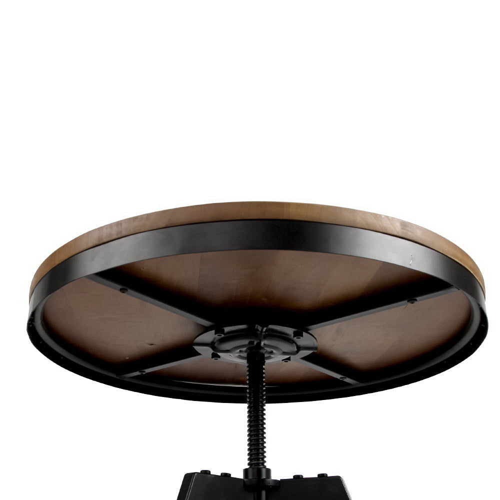 Artiss Elm Wood Round Dining Table - Dark Brown - Delldesign Living - Furniture > Bar Stools & Chairs - free-shipping