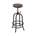 Artiss Bar Stool Industrial Round Seat Wood Metal - Black and Brown - Delldesign Living - Furniture > Bar Stools & Chairs - free-shipping