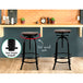 Artiss Bar Stool Industrial Round Seat Wood Metal - Black and Brown - Delldesign Living - Furniture > Bar Stools & Chairs - free-shipping