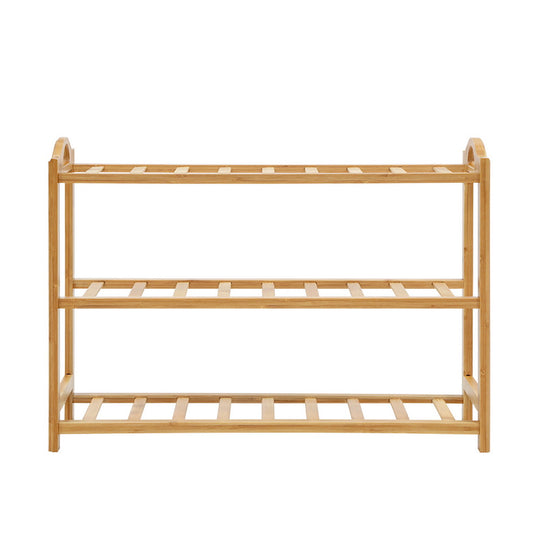 Artiss 3 Tiers Bamboo Shoe Rack Storage Organiser Wooden Shelf Stand Shelves - Delldesign Living - Furniture > Living Room - free-shipping