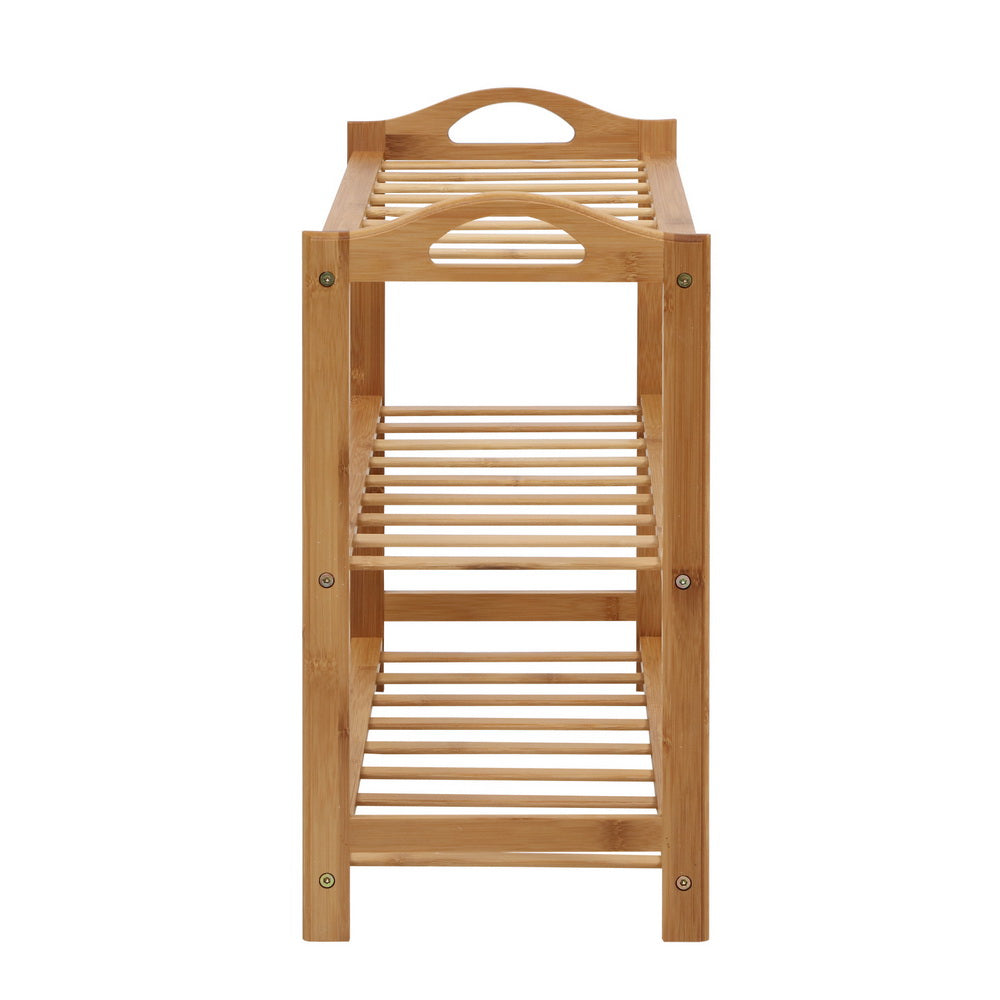 Artiss 3 Tiers Bamboo Shoe Rack Storage Organiser Wooden Shelf Stand Shelves - Delldesign Living - Furniture > Living Room - free-shipping