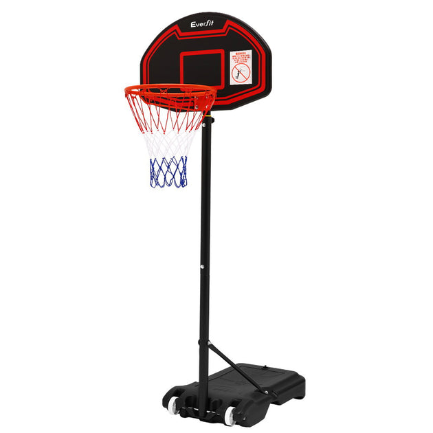 Everfit 2.1M Adjustable Portable Basketball Stand Hoop System Rim Black - Delldesign Living - Sports & Fitness > Basketball & Accessories - free-shipping