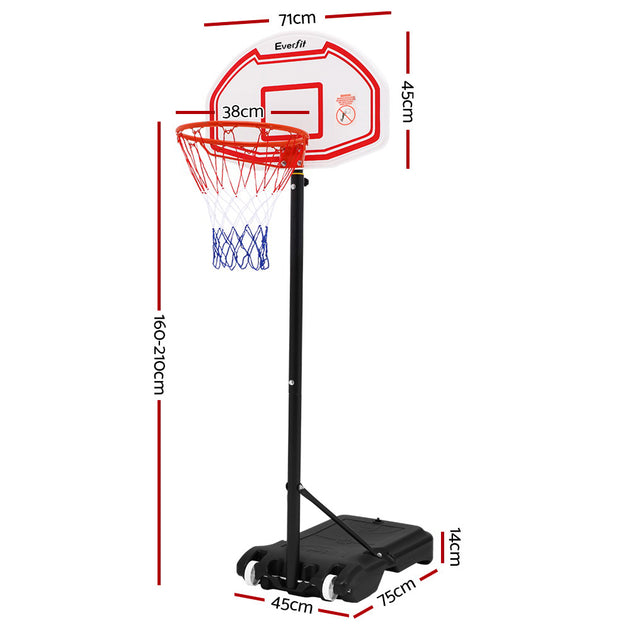 Pro Portable Basketball Stand System Hoop Height Adjustable Net Ring - Delldesign Living - Sports & Fitness > Basketball & Accessories - free-shipping