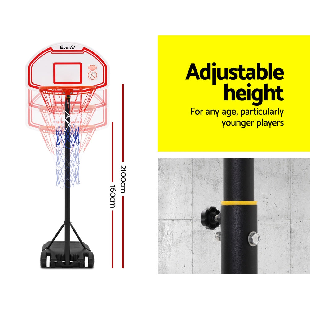 Pro Portable Basketball Stand System Hoop Height Adjustable Net Ring - Delldesign Living - Sports & Fitness > Basketball & Accessories - free-shipping