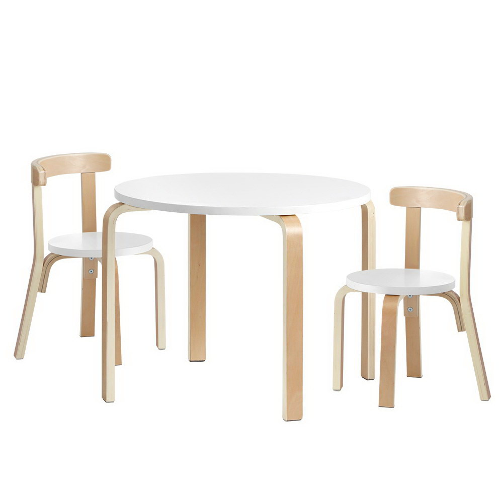 Keezi Nordic Kids Table Chair Set 3PC Desk Activity Study Play Children Modern - Delldesign Living - Baby & Kids > Kid's Furniture - free-shipping, hamptons