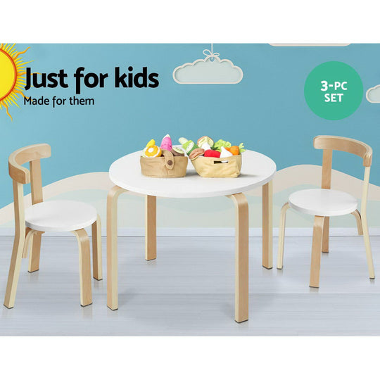 Keezi Nordic Kids Table Chair Set 3PC Desk Activity Study Play Children Modern - Delldesign Living - Baby & Kids > Kid's Furniture - free-shipping, hamptons