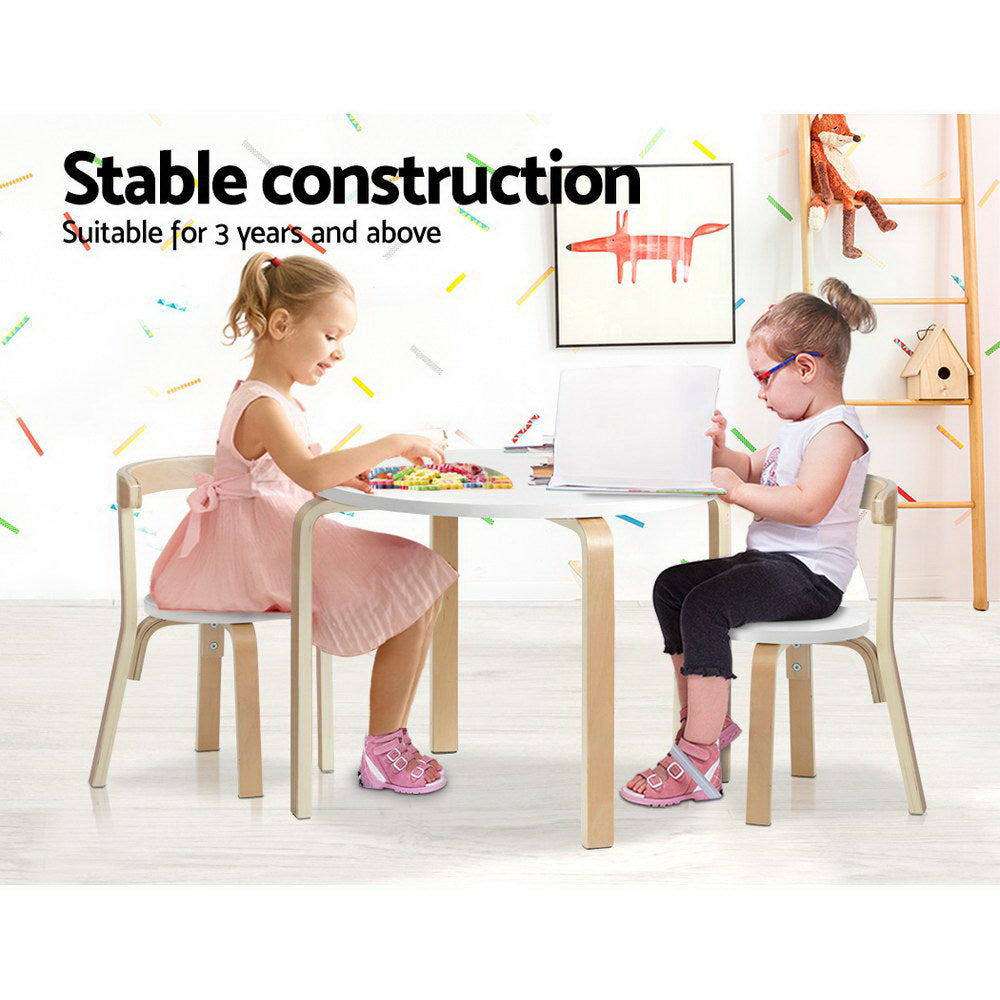 Keezi Nordic Kids Table Chair Set 3PC Desk Activity Study Play Children Modern - Delldesign Living - Baby & Kids > Kid's Furniture - free-shipping, hamptons