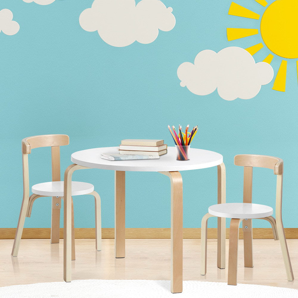 Keezi Nordic Kids Table Chair Set 3PC Desk Activity Study Play Children Modern - Delldesign Living - Baby & Kids > Kid's Furniture - free-shipping, hamptons