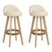 Artiss Set of 2 PU Leather Backrest Bar Stools - Beige - Delldesign Living - Furniture > Bar Stools & Chairs - free-shipping