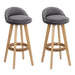 Artiss Set of 2 Fabric Backrest Bar Stools - Grey - Delldesign Living - Furniture > Bar Stools & Chairs - free-shipping