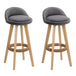 Artiss Set of 2 Fabric Backrest Bar Stools - Grey - Delldesign Living - Furniture > Bar Stools & Chairs - free-shipping