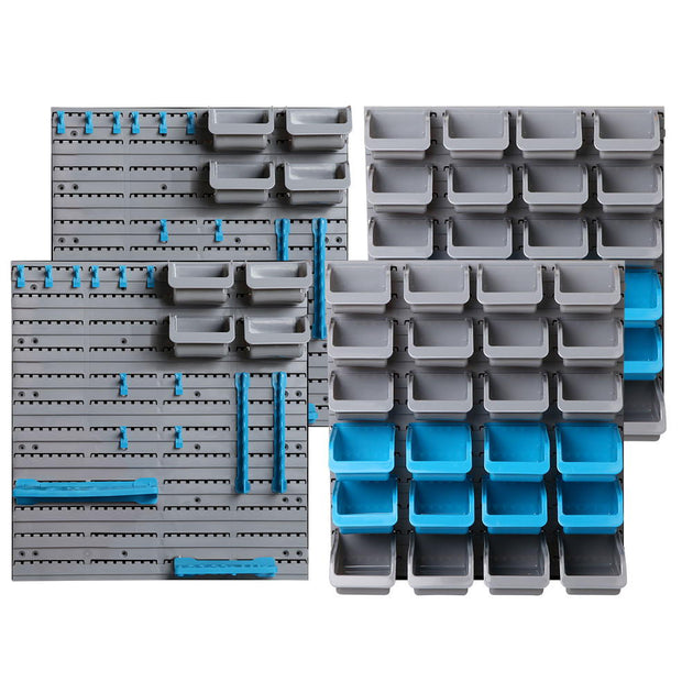 Giantz 88 Parts Wall-Mounted Storage Bin Rack Tool Garage Shelving Organiser Box - Delldesign Living - Tools > Tools Storage - free-shipping