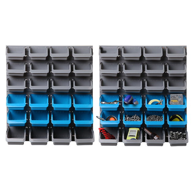 Giantz 48 Bin Wall Mounted Rack Storage Organiser - Delldesign Living - Tools > Tools Storage - free-shipping