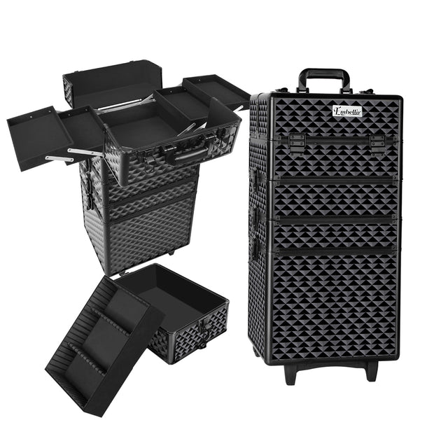 Embellir 7 in 1 Portable Cosmetic Beauty Makeup Trolley - Diamond Black - Delldesign Living - Health & Beauty > Cosmetic Storage - 