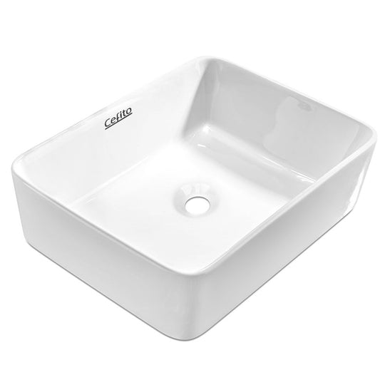 Cefito Ceramic Rectangle Sink Bowl - White - Delldesign Living - Home & Garden > DIY - free-shipping, hamptons