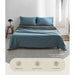 Cosy Club Sheet Set Cotton Sheets Double Blue Dark Blue - Delldesign Living - Home & Garden > Bedding - free-shipping