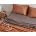 Cosy Club Sheet Set Cotton Sheets Double Orange Brown - Delldesign Living - Home & Garden > Bedding - free-shipping