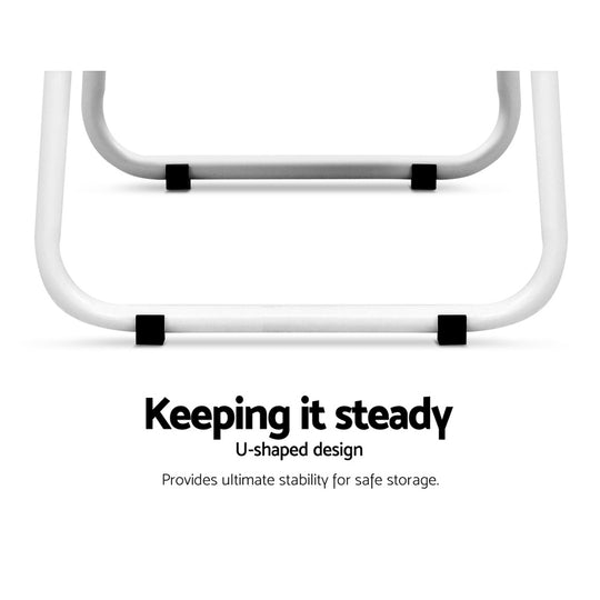 Closet Storage Rack Clothes Hanger Shelf Garment Rail Stand Wardrobe Organiser White - Delldesign Living - Furniture > Bedroom - free-shipping, hamptons