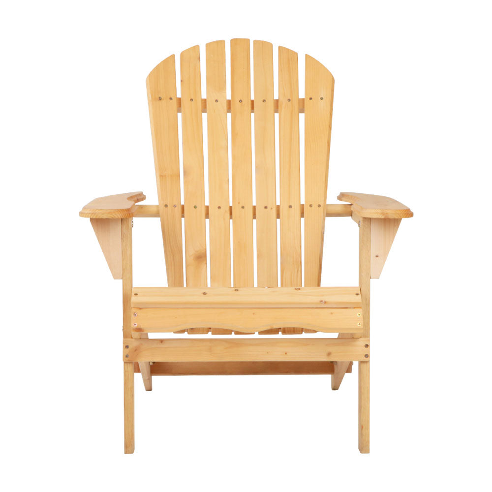 Gardeon Outdoor Chairs Furniture Beach Chair Lounge Wooden Adirondack Garden Patio - Delldesign Living - Furniture > Outdoor - free-shipping
