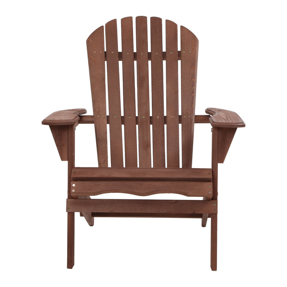 Gardeon Outdoor Furniture Beach Chair Wooden Adirondack Patio Lounge Garden - Delldesign Living - Furniture > Outdoor - free-shipping