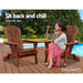 Gardeon Outdoor Furniture Beach Chair Wooden Adirondack Patio Lounge Garden - Delldesign Living - Furniture > Outdoor - free-shipping