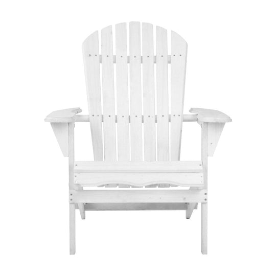 Gardeon Outdoor Furniture Adirondack Chairs Beach Chair Lounge Wooden Patio Garden - Delldesign Living - Furniture > Outdoor - free-shipping