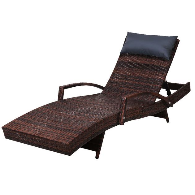 Gardeon Outdoor Sun Lounge Furniture Day Bed Wicker Pillow Sofa Set - Delldesign Living - Furniture > Outdoor - free-shipping