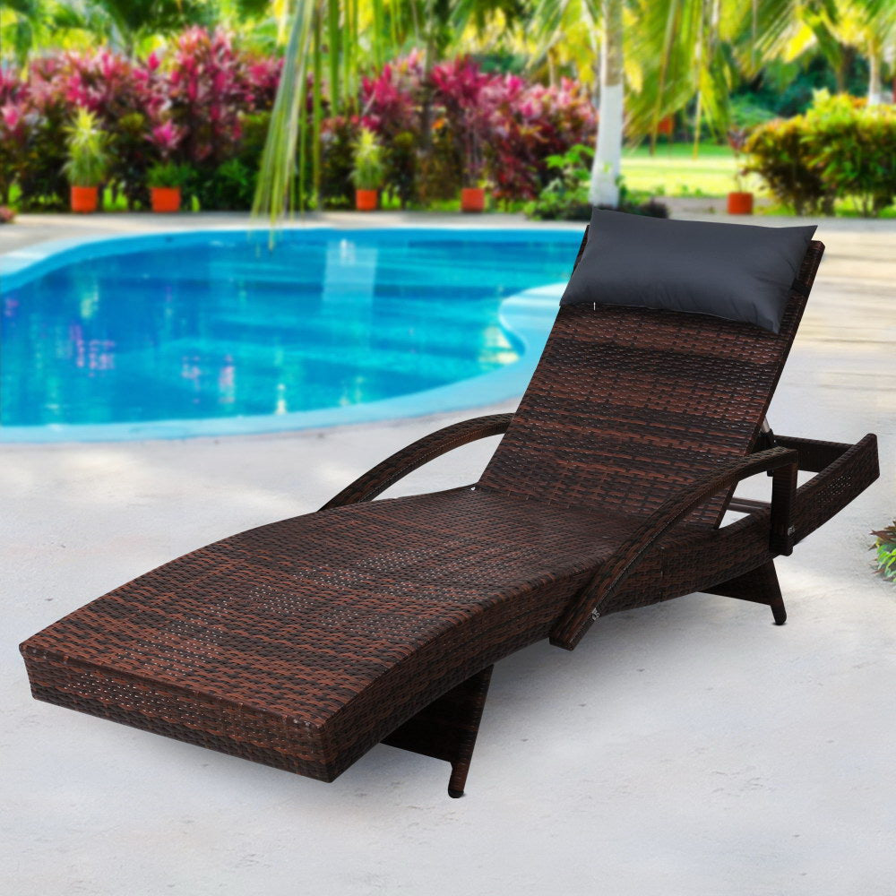 Gardeon Outdoor Sun Lounge Furniture Day Bed Wicker Pillow Sofa Set - Delldesign Living - Furniture > Outdoor - free-shipping